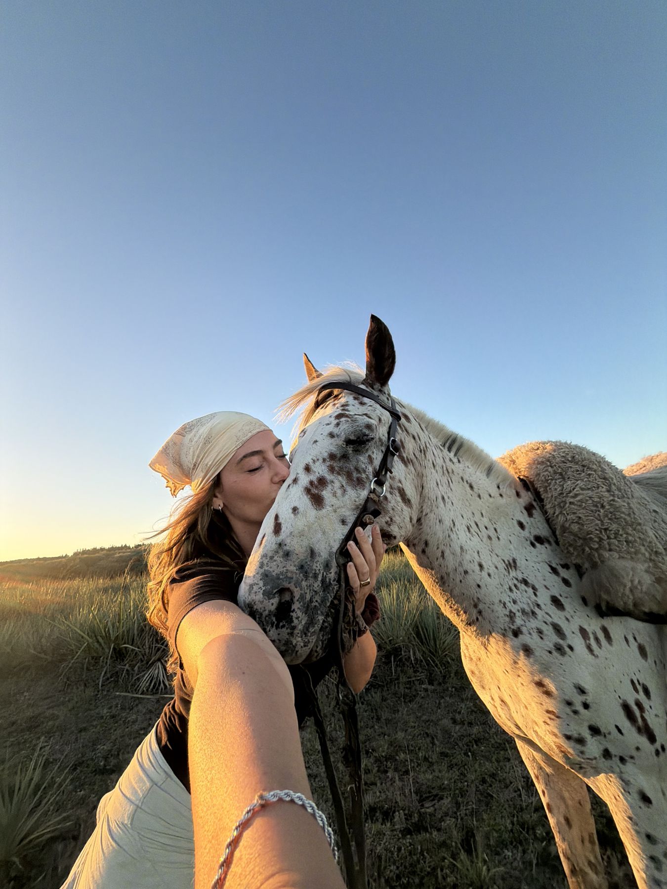 Susanne with her horse