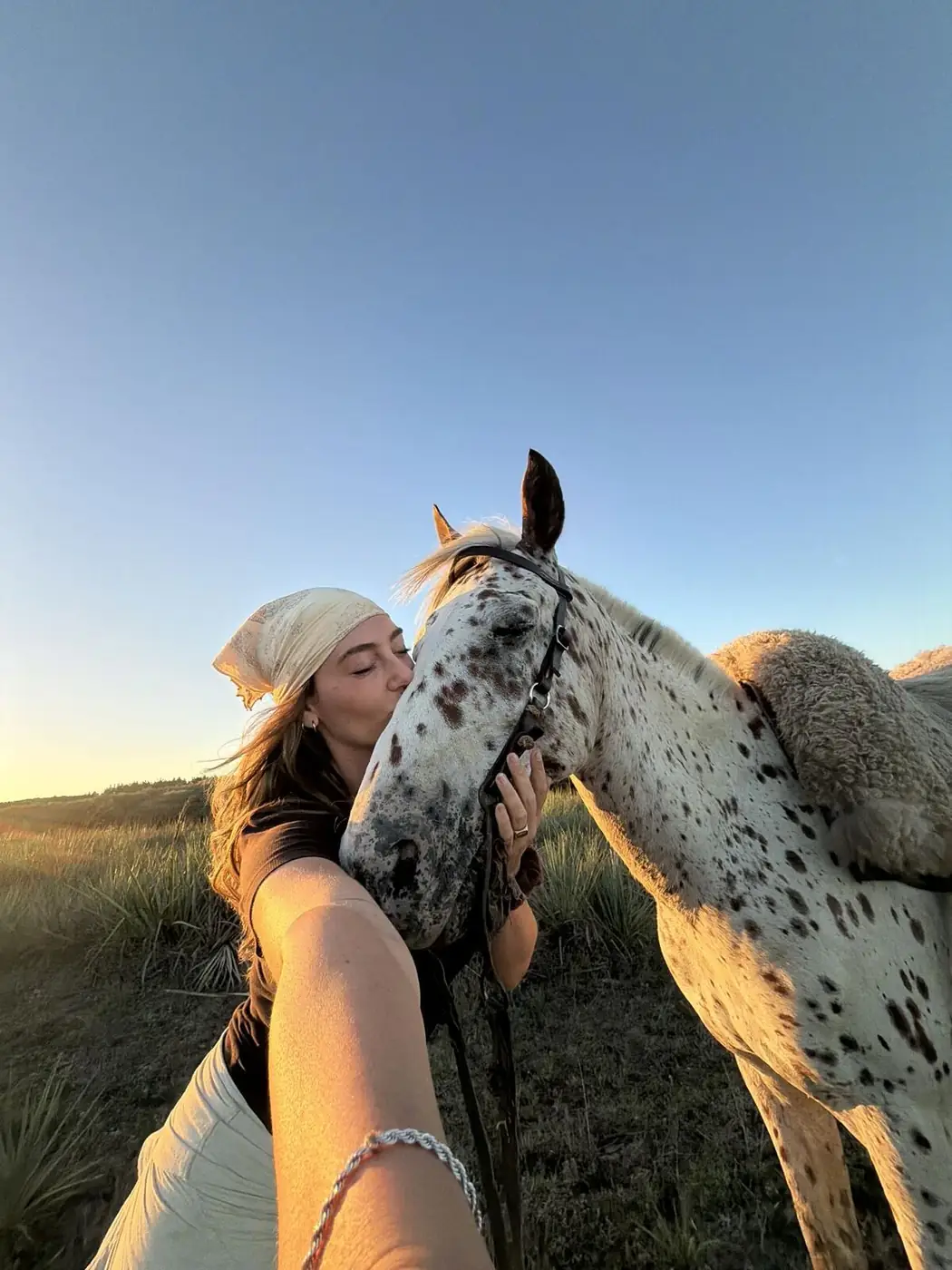 Susanne with her horse