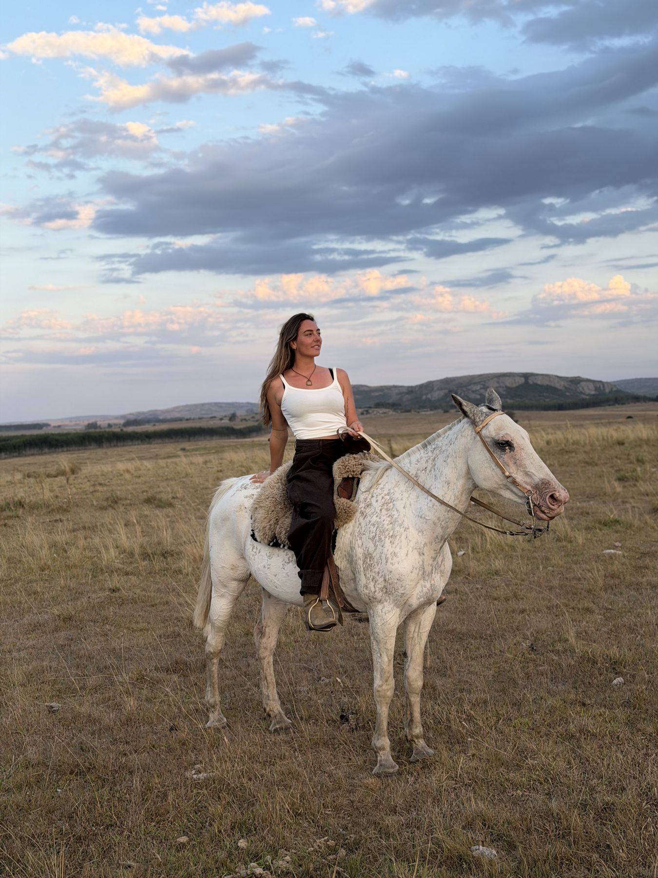Riding across the campo in Uruguay
