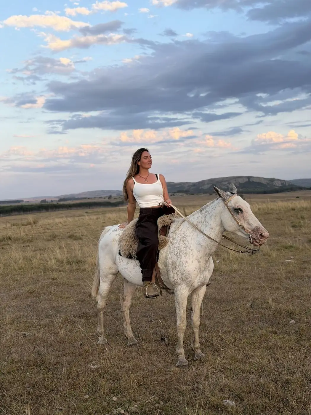 Riding across the campo in Uruguay
