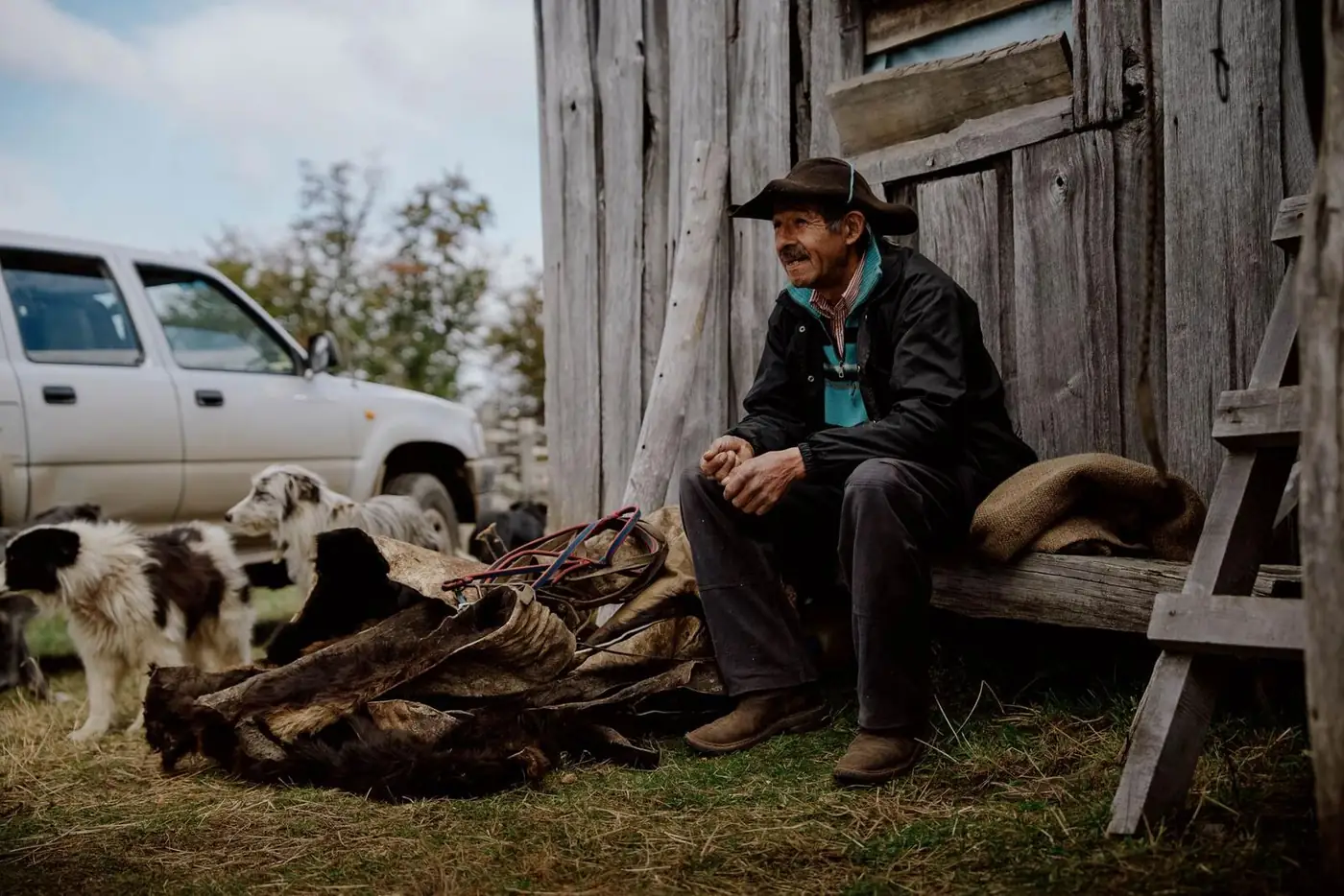Riders in the Patagonian mountains