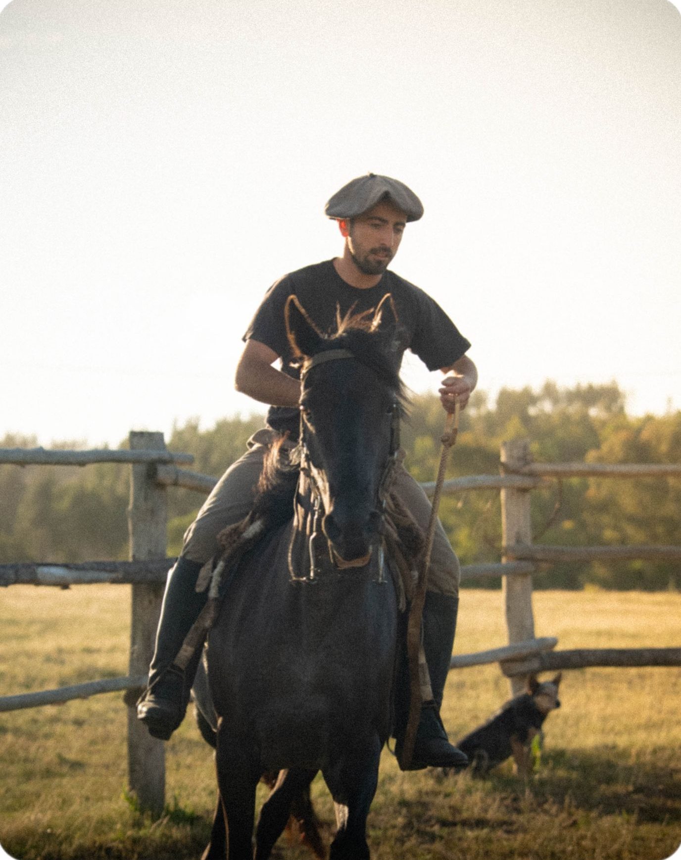 Riding at golden hour in Uruguay